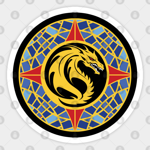 Dragon Carpet Con Circle Sticker by Geektastic Designs